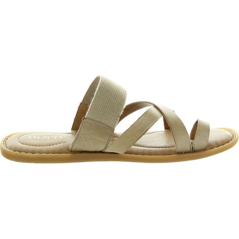 Born Beige Strappy Leather Sandals 6 - Picture 2 of 7